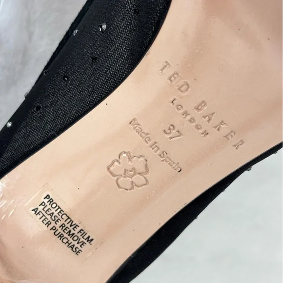 TED BAKER LONDON Ryalay Pointed Toe Diamante Crystal High Heel Pumps--6.5 - Picture 12 of 14